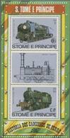 ** Thematik: Eisenbahn / Railway: 1982, SAO TOME E PRINCIPE: Locomotives Set Of Three Perforated Specia - Treni