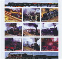 ** Thematik: Eisenbahn / Railway: 1995 (ca.), MALI: Steam Locomotives Sets Of Nine Different Stamps In - Trains