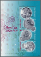 ** Thematik: Film / Film: 2008. Lot Of 115 Souvenir Sheets MARILYN MONROE Each Containing The Stamps (a - Kino