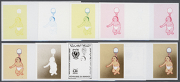 ** Thematik: Kinder / Children: 1982, Morocco. Lot Containing Progressive Proofs (8 Phases) For The Iss - Sonstige & Ohne Zuordnung