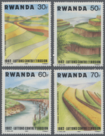 ** Thematik: Landwirtschaft / Agriculture: 1983, RWANDA: Soil Erosion Complete Set Of 10 Values In A Lo - Landwirtschaft