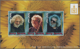 ** Thematik: Musik / Music: 2000, MONGOLIA: Jerry Garcia (rock Music) Set Of Ten Different Special Impe - Music