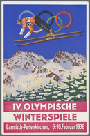 Br/GA/ Thematik: Olympische Spiele / Olympic Games: 1936, Winterspiele, Partie Mit 38 Belegen, Dabei Serien - Autres & Non Classés