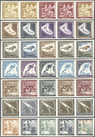 ** Thematik: Olympische Spiele / Olympic Games: 1968, Monaco. Lot Of 7 Trial Colors Strips Of 5 For The - Altri & Non Classificati