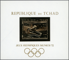 ** Thematik: Olympische Spiele / Olympic Games: 1970, Tchad, Olympic Games Munich, Gold Issue, Perf./im - Andere & Zonder Classificatie