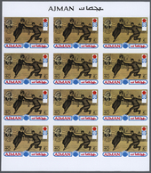 ** Thematik: Olympische Spiele / Olympic Games: 1971, Ajman. Progressive Proofs Set Of Sheets For The I - Other & Unclassified