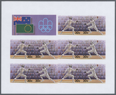 ** Thematik: Olympische Spiele / Olympic Games: 1976, Cook Islands. Progressive Proofs Set Of Sheets Fo - Other & Unclassified