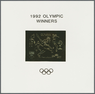 ** Thematik: Olympische Spiele / Olympic Games: 1992, Guyana. Lot Containing 50 GOLD Souvenir Sheets An - Other & Unclassified