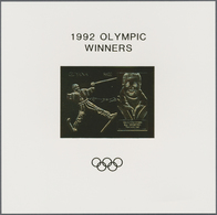 ** Thematik: Olympische Spiele / Olympic Games: 1992, Guyana. Lot Containing 20 GOLD Souvenir Sheets An - Other & Unclassified