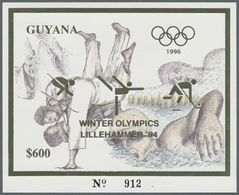 ** Thematik: Olympische Spiele / Olympic Games: 1993, Guyana. Set Of 100 GOLD Souvenir Sheets And 100 S - Autres & Non Classés
