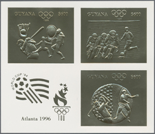** Thematik: Olympische Spiele / Olympic Games: 1993, Guyana. Set Of 50 GOLD Miniature Sheets Of 3 (Mi. - Other & Unclassified