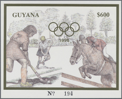 ** Thematik: Olympische Spiele / Olympic Games: 1993, Guyana. Complete Set Of 5 Times 2 GOLD And SILVER - Other & Unclassified