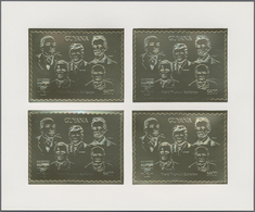 ** Thematik: Persönlichkeiten / Personalities: 1992, Guyana. Lot Containing 45 GOLD Miniature Sheets Of - Andere & Zonder Classificatie