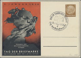 Br Thematik: Philatelie - Tag Der Briefmarke / Stamp Days: 1939/1944: Bestand Von 380 Meist Verschieden - Giornata Del Francobollo
