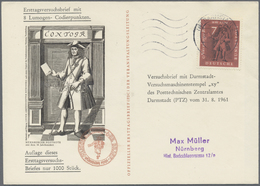 Br/GA Thematik: Postautomation / Postal Mecanization: 1960/1975 (ca.), Interessante Sammlung Mit Schwerpun - Post