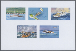 ** Thematik: Schiffe / Ships: 1975, Samoa. Progressive Proofs For The Souvenir Sheet Of The Issue THE M - Boten