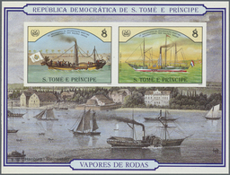 ** Thematik: Schiffe / Ships: 1984, SAO TOME E PRINCIPE: Paddle Steamers Set Of Six Different IMPERFORA - Bateaux