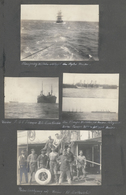 Thematik: Schiffe-Kriegsschiffe / Ships-battle Ships: 1914/1917: Fotoalbum 1.Wk Deutscher Hilfskreuz - Schiffe