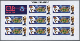 ** Thematik: Sport-Fußball / Sport-soccer, Football: 1974, Cook Islands. Progressive Proofs Set Of Shee - Other & Unclassified