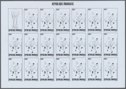 ** Thematik: Sport-Fußball / Sport-soccer, Football: 1974, Rwanda. Progressive Proofs Set Of Sheets For - Sonstige & Ohne Zuordnung