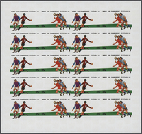 ** Thematik: Sport-Fußball / Sport-soccer, Football: 1981, Cook Islands. Progressive Proofs Set Of Shee - Sonstige & Ohne Zuordnung