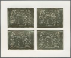 ** Thematik: Tiere-Hunde / Animals-dogs: 1992, Guyana. Lot Containing 45 GOLD Miniature Sheets Of 4 And - Chiens
