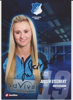 Original Women Football Autograph Card JUDITH STEINERT Frauen Bundesliga 2016 / 17 TSG HOFFENHEIM - Handtekening