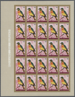 ** Thematik: Tiere-Vögel / Animals-birds: 1965 (June 10), Burundi. Lot Of 2 IMPERFORATED Sheets Of 25 S - Andere & Zonder Classificatie