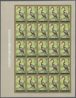 ** Thematik: Tiere-Vögel / Animals-birds: 1965 (June 10), Burundi. Lot Of 2 IMPERFORATED Sheets Of 25 S - Andere & Zonder Classificatie