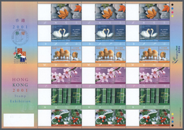 ** Thematik: Tiere-Vögel / Animals-birds: 2001, Hongkong, Greeting Stamps (designs "Chicks", "Swans" Et - Altri & Non Classificati