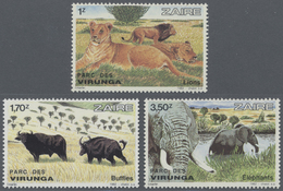 ** Thematik: Tiere-Zootiere / Animals-zoo Animals: 1982, ZAIRE: Virunga National Park Complete Set Of S - Other & Unclassified