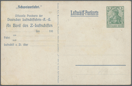 GA Thematik: Zeppelin / Zeppelin: 1909/1940, Saubere Partie Von 16 Privatganzsachen (15 Dt.Reich, 1 Bay - Zeppelin