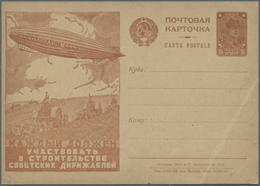 GA Thematik: Zeppelin / Zeppelin: 1930/1932, Lot Of Five Unused Soviet Union Stationery Cards With "Zep - Zeppelins