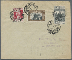 Brfst/Br Ägäische Inseln: 1917/1928, Italy Used In The Aegean, Lot Of Six Pieces And One Cover With Italian F - Ägäis