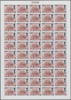 ** Belgien - Besonderheiten: 1980, Zaire. Complete Set (5 Values) In IMPERFORATED Sheets Of 50 For The - Autres & Non Classés