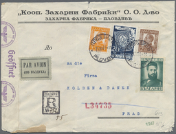 Br Bulgarien: 1937/1944, Assortment Of Apprx. 84 Covers And Cards, Apparently Mainly Commercial Mail To - Brieven En Documenten