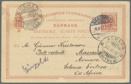 Br/GA Dänemark: 1808/1934, Lot Of Seven Better Entires (single Lots), Comprising Attractive Frankings, Reg - Covers & Documents