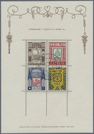 **/O Estland: 1938/1940, Lot Of Ten Souvenir Sheets: Michel Nos. Bl. 1 U/m, Bl. 1 Used (4), Bl. 2 Used (2 - Estonie