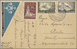 Br/GA Finnland: 1919/1958, Lot Of 36 Covers, Cards And Used Stationeries, Incl. Attractive Pieces, Registe - Lettres & Documents