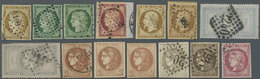 O/Brfst/*/(*) Frankreich: 1849/1900, Mainly Used Assortment On Stocksheets, Slightly Varied But Overall Quite Good - Usati