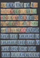 O Frankreich: 1853/1875 (ca.), Accumulation Of Apprx. 630 Stamps, Some In Varied Condition, Main Value - Oblitérés
