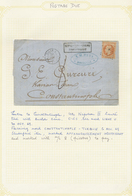 Br Frankreich: 1854/1922, Small Collection Of 27 Letters And Cards, Well Written Up On Leaves. Containi - Used Stamps