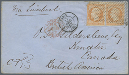 Br Frankreich: 1857/1956, Mail To Canada (incl. A Few Vice Versa), Holding Of Nearly 150 Covers/cards, - Used Stamps