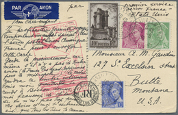 Br Frankreich: 1910/1961, Airmail/First Flight, Group Of Apprx. 65 Covers/cards, E.g. Several 1939 Firs - Oblitérés