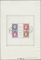 **/O/* Frankreich: 1937, PEXIP Exhibition, Lot Of Three Mint And One Used Souvenir Sheets, Plus A Centre Pi - Oblitérés