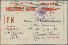 Br Frankreich - Militärpost / Feldpost: 1915/1917, Cover Trio With Military Aviation Mail, Comprising A - Brieven En Documenten