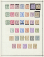 */(*) Gibraltar: 1886/1898, Splendid Mint Collection Of The QV Issues, Comprising 1886 Overprints ½d. To 1 - Gibraltar
