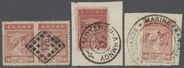 */(*)/O Griechenland: 1900/1930 (ca.), Very Unusual Accumulation Of Mostly 'Back Of Book' Issues Incl. Occup - Storia Postale