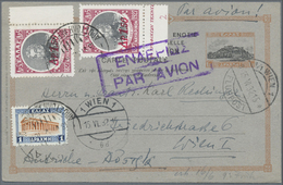 Br/GA Griechenland: 1930/1940 (ca.), Lot Of Ca. 26 Covers And Postcards Mostly To Austria Incl. Three Inco - Lettres & Documents