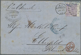 Br/Brfst Großbritannien: 1848/1940 (ca.), Lot Of 13 Items, Varied Condition, E.g. Stampless Letter 1848 To An - Autres & Non Classés